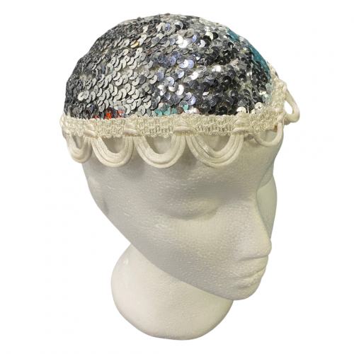Silver Sequin Fascinator 5 Silver Sequin Fascinator 5