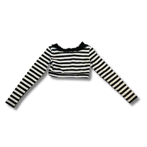 Black & White Striped Crop 4
