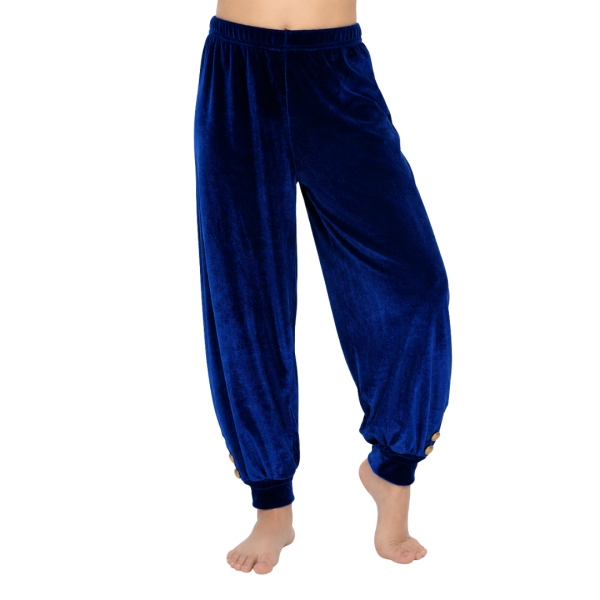 Boys Blue Velvet Pants 4