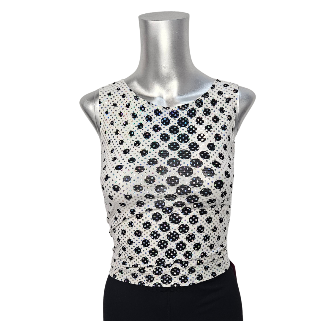 Black & White Dotted Tank 9 Black & White Dotted Tank 9