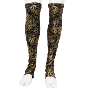 Metallic Animal Print Thigh Highs 4