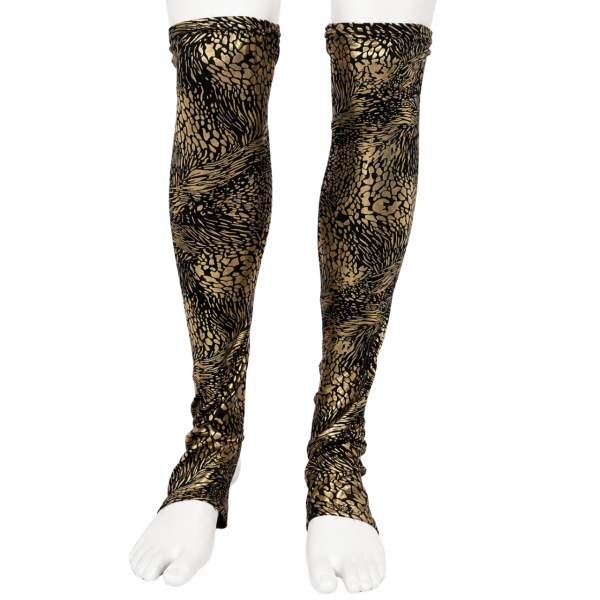 Metallic Animal Print Thigh Highs 4