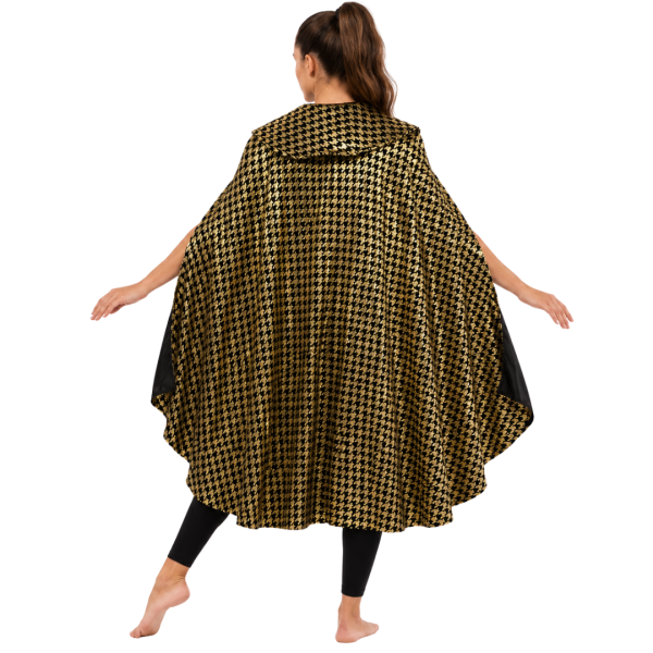 Gold Patterened Collared Cape 4
