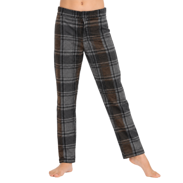 Brown & Grey Plaid Pants 4