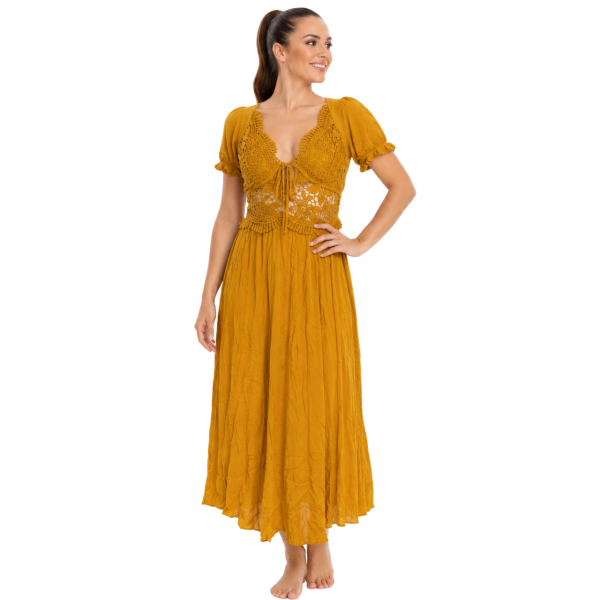 Bohemian Crochet Halter Dress 4