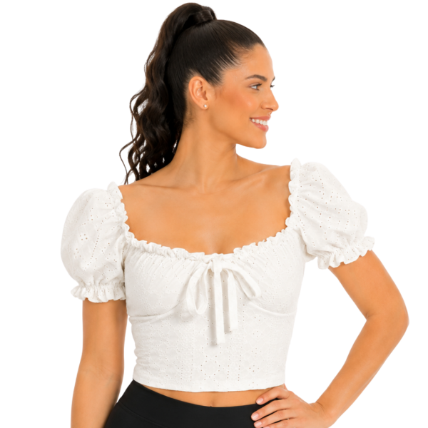 Romantic Eyelet Ruffle Crop-Top 4