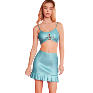 “Mermaid” Shimmer Pleated Skirt 4
