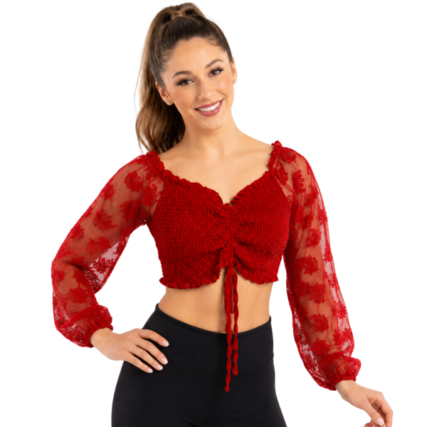 Sheer Lace Crop 4