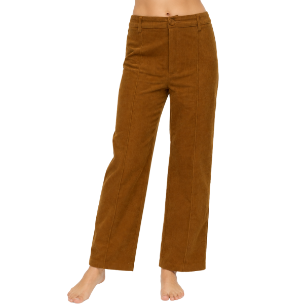 Trousers – Wide Leg Tan Corduroy 4
