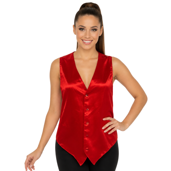 Suit Vest – Red Satin 101