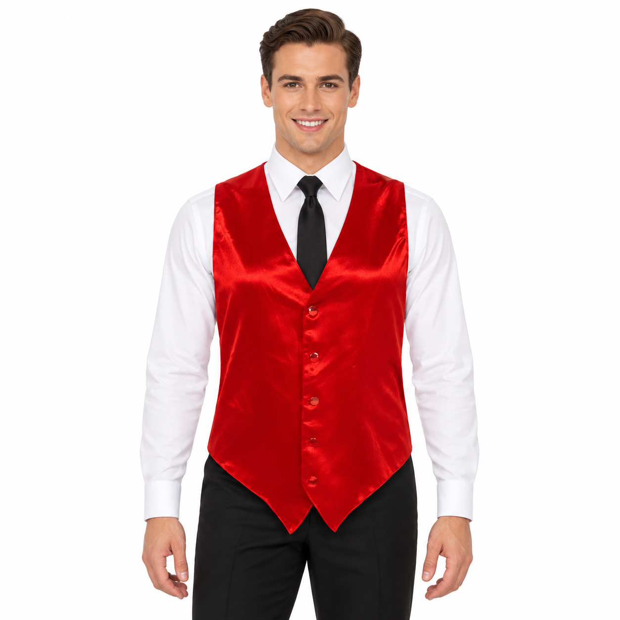Suit Vest – Red Satin 7 Suit Vest – Red Satin 7