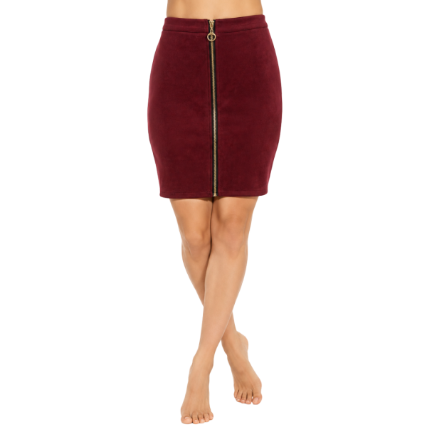 Zip-Front Mini Skirt 4