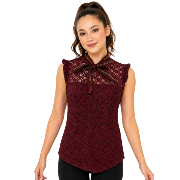 Lace High-Neck Blouse 4