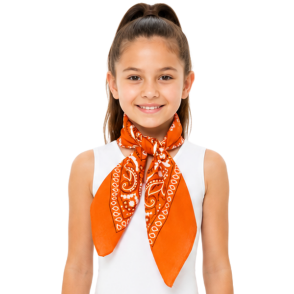 Bandana – Orange Paisley 3