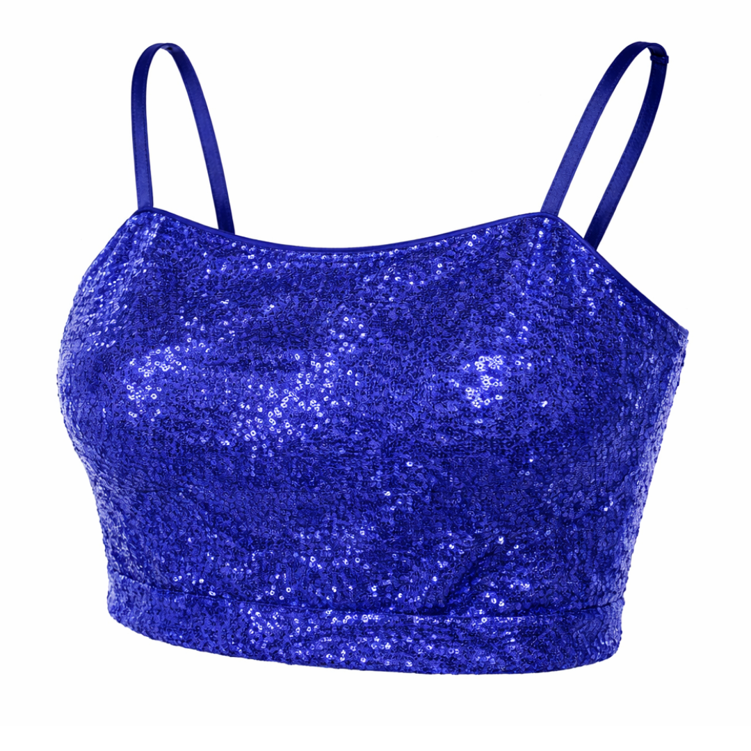 Sequin Bra Top – Royal Blue 6 Sequin Bra Top – Royal Blue 6