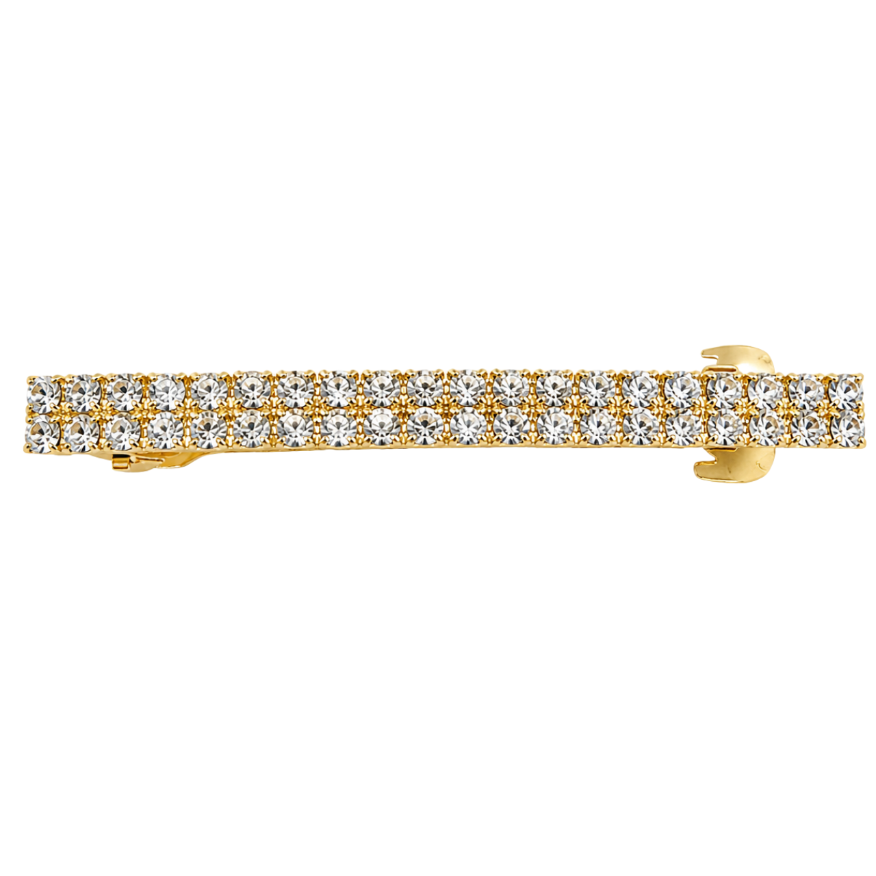 Gold Rhinestone Barrette 6 Gold Rhinestone Barrette 6