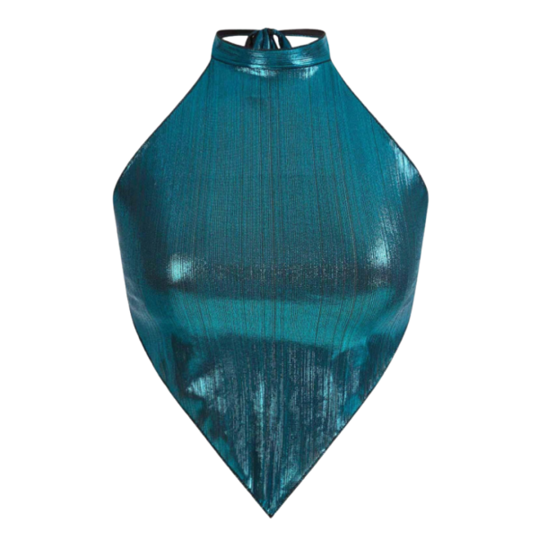 Teal Hankie Hem Halter 75