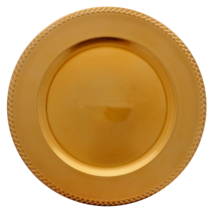 Charger Plate With Braided Border – Gold