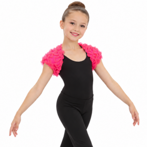 Ruffled Mesh Shrug – Pink 6
