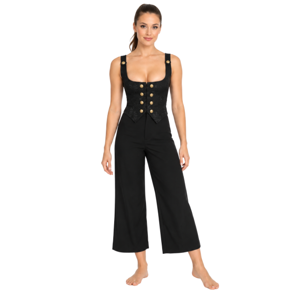 Black Lace Sleeveless Corset Jumpsuit 2