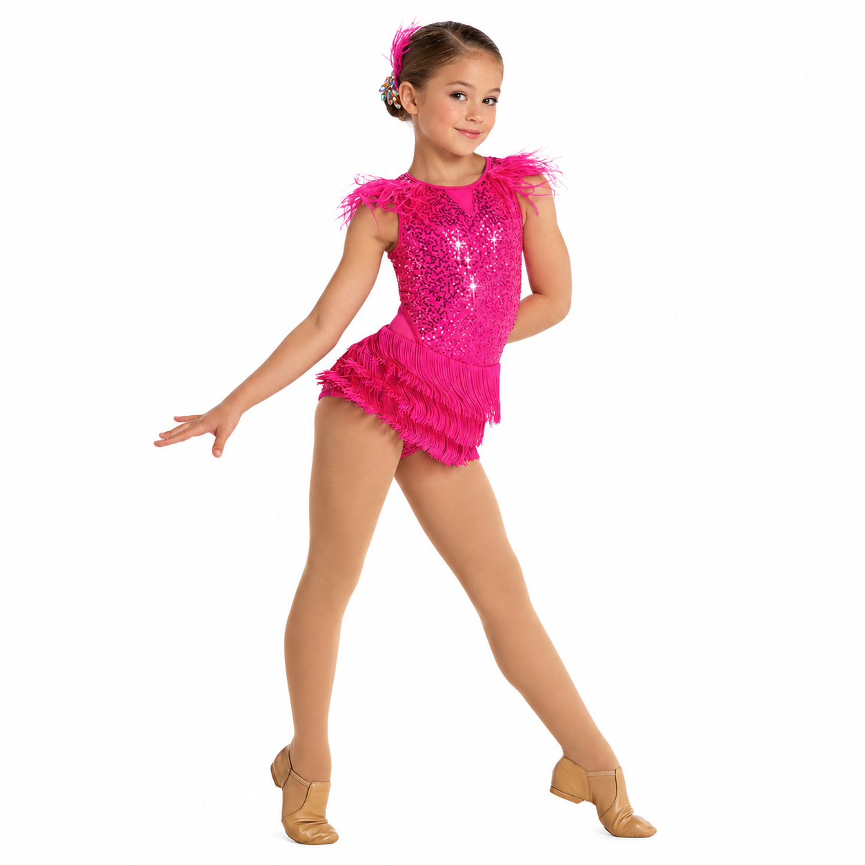 “Don’t Stop” – Pink Sequin Fringe Dress 4 Pink sequin fringe dress, Weissman style 13147