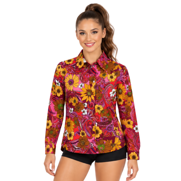 70's Flower Button Down