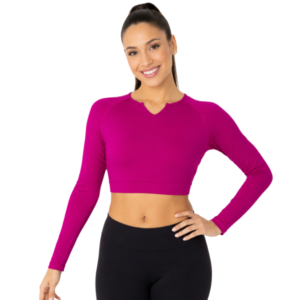 Bright Pink Keyhole Crop Top 4