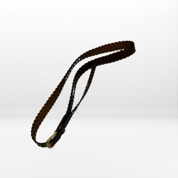 Leather Braided Belt – Black 3