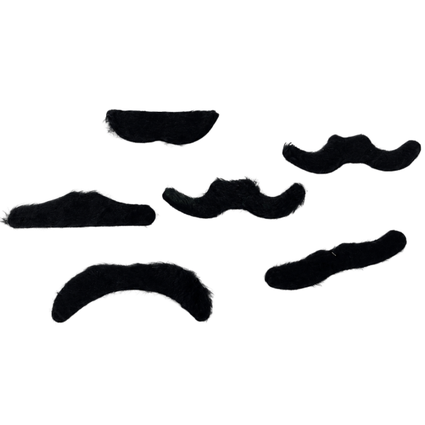 Black Assorted Costume Mustaches 3