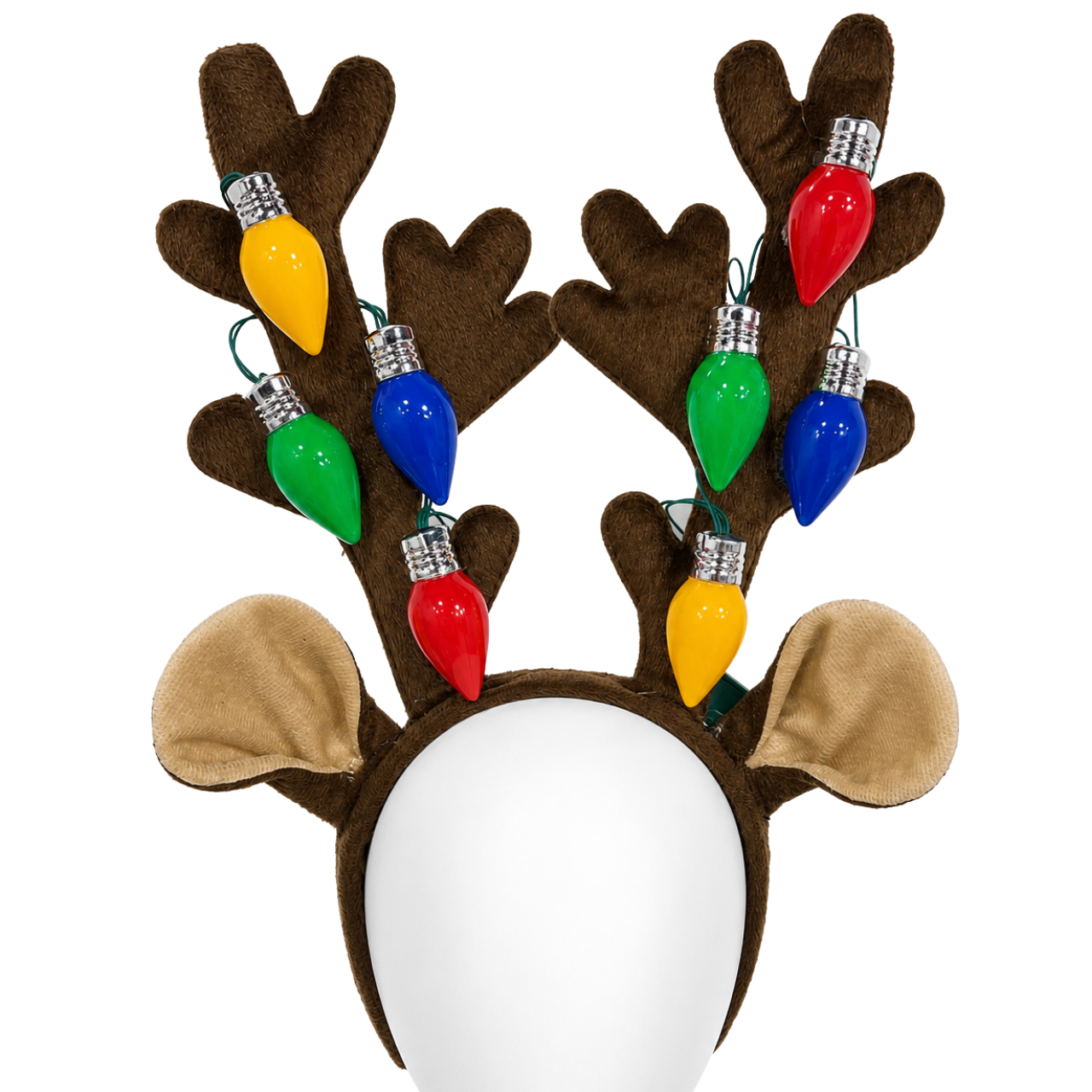 Antler Headbands – Brown with Lights 6 Antler Headbands – Brown with Lights 6