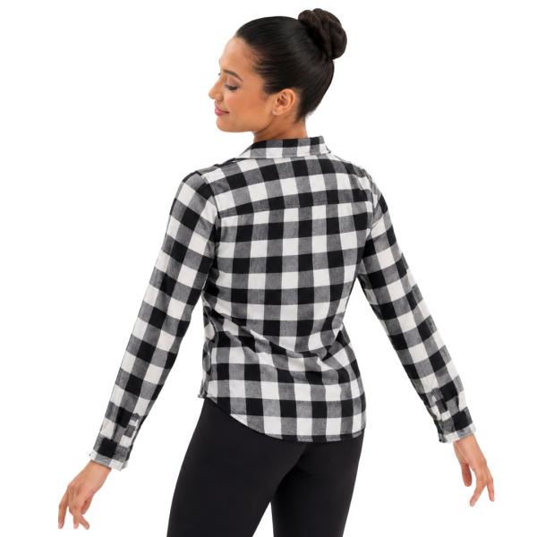 Button Up Shirt – Blue & Grey Plaid 100