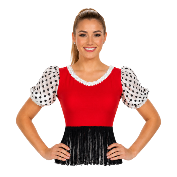 “Cabaret” Polka Dot Fringe Top 4