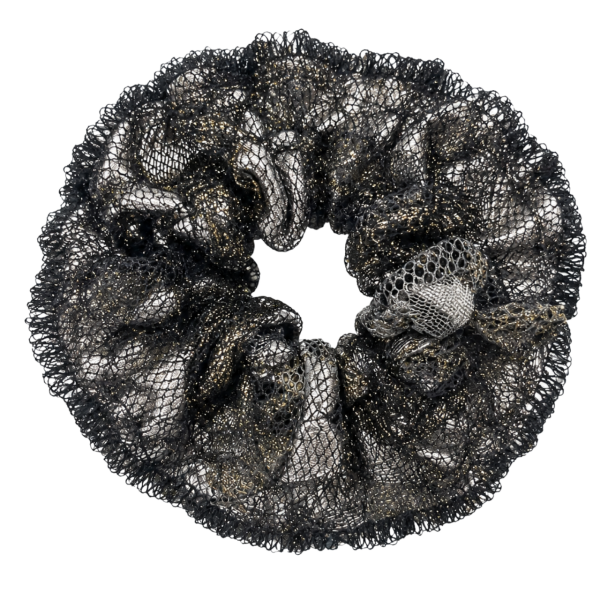Scrunchie – Silver Lace 3