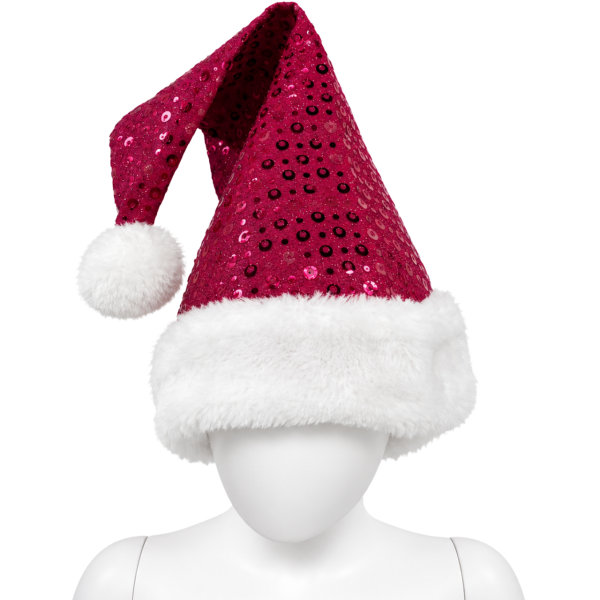 Santa Hat – Pink Sequin 3