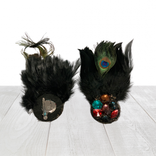 Peacock Hair Clips 4 Peacock Hair Clips 4