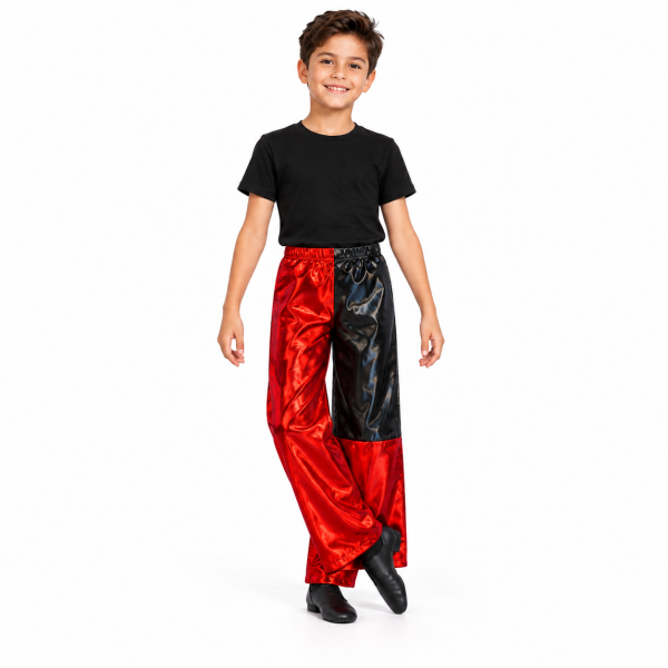 Metallic Black and Red Pants 4