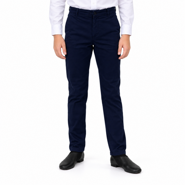 Navy Cotton Dress Pants 100