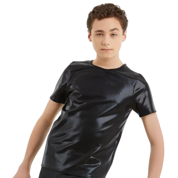 “Metallic Crewneck Shirt” – Black 5