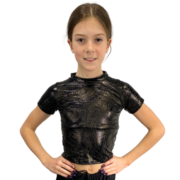 Black and Gold Metallic Tee 4