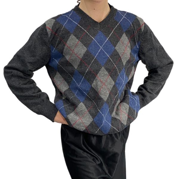 Argyle V-Neck Sweater 75