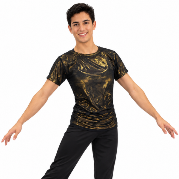 Metallic Gold Mesh Tee 4