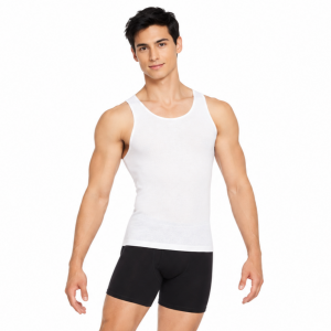 Basic Ribbed White Tank 4
