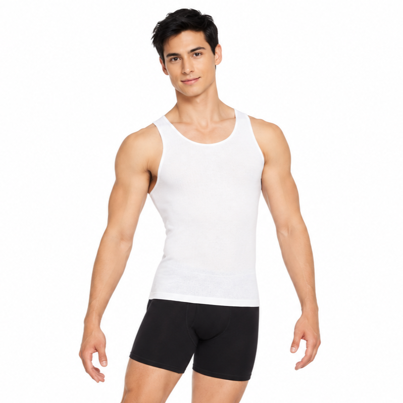 Basic Ribbed White Tank 5 Basic Ribbed White Tank 5