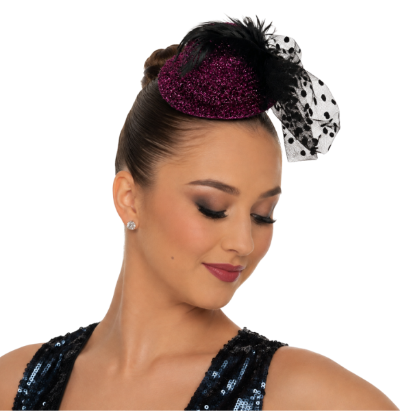 Fuchsia Sparkly Mini Hat Clip