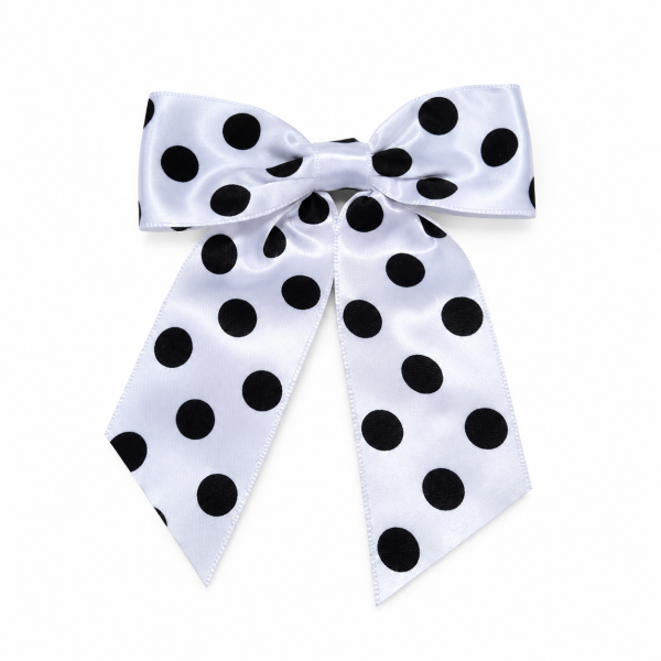 Black and White Polkadot Hair Clip 3