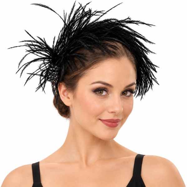 Black Feather Headband 3