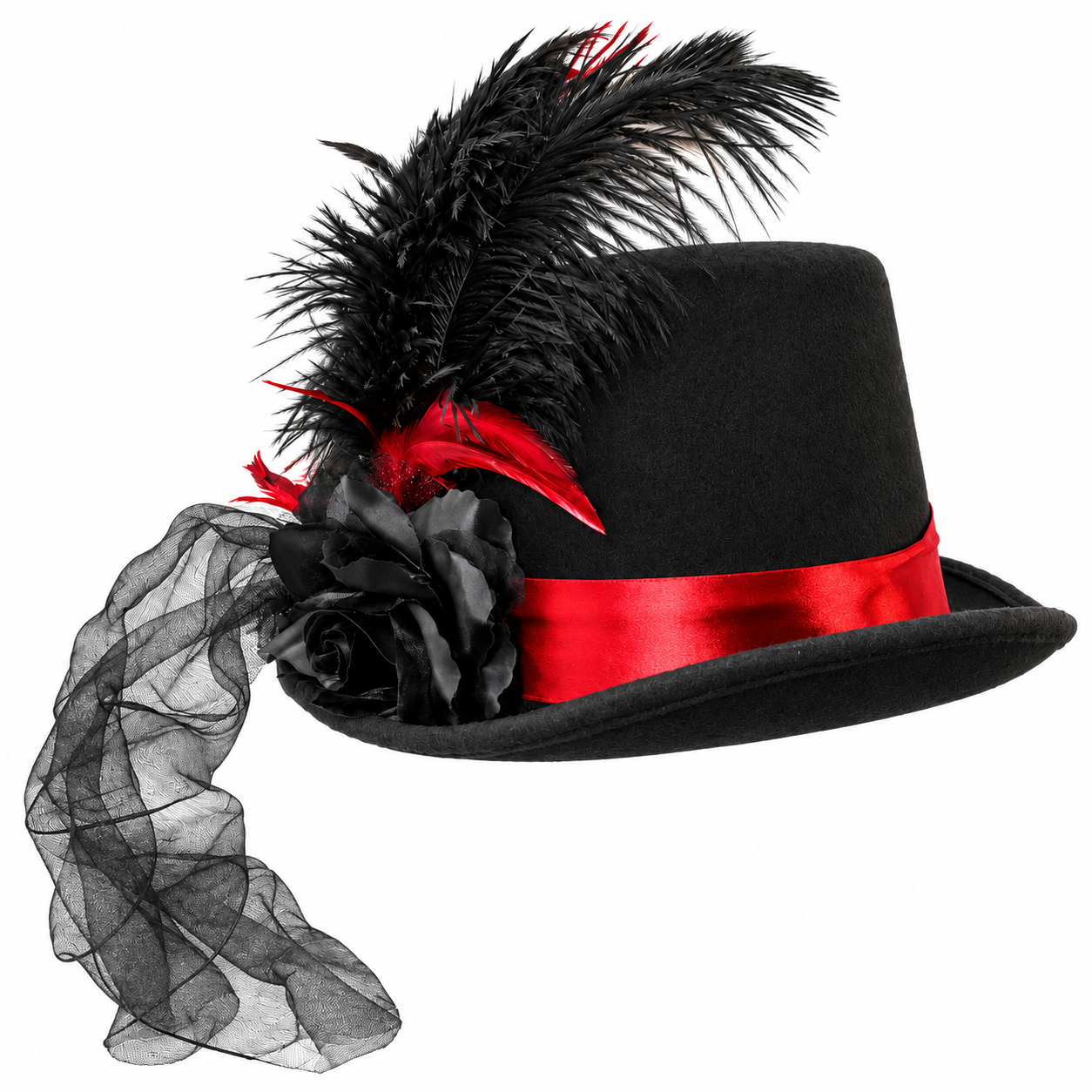 Black and Red Top Hat 5 Black and Red Top Hat 5