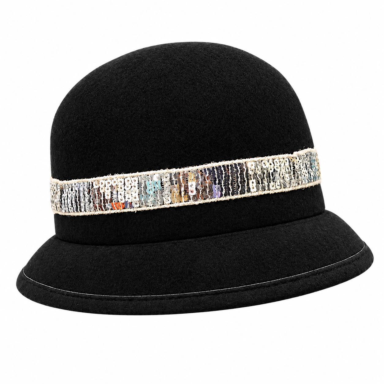 Black and Silver Cloche Hat 5 Black and Silver Cloche Hat 5