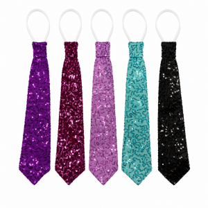 Sequin Spandex Neck Ties 3