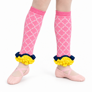 Pink Leg Warmer With Yellow And Blue Trim 3